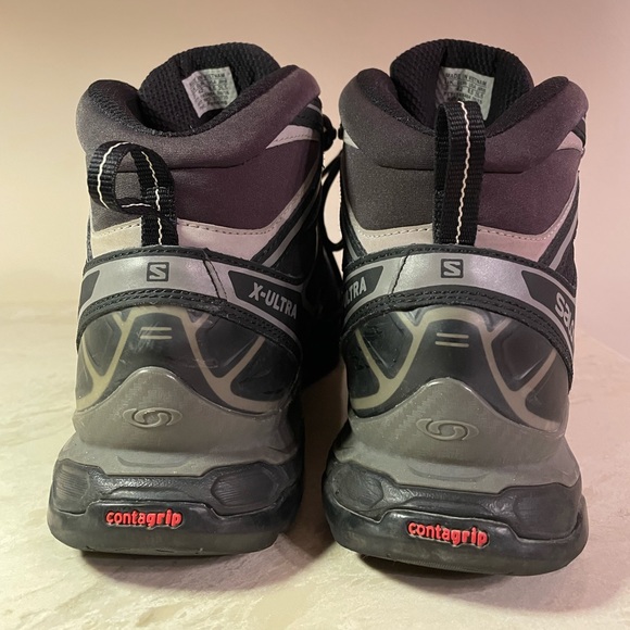 SALOMON X-Ultra Mid GORE-TEX Hiking Boots in Black/Gray Waterproof Performance - Picture 4 of 10